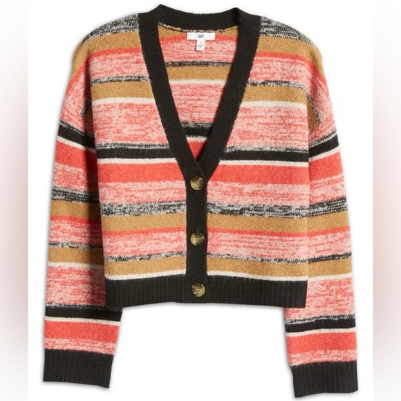NWOT BP. Marl Stripe Cardigan - Picture 3 of 7